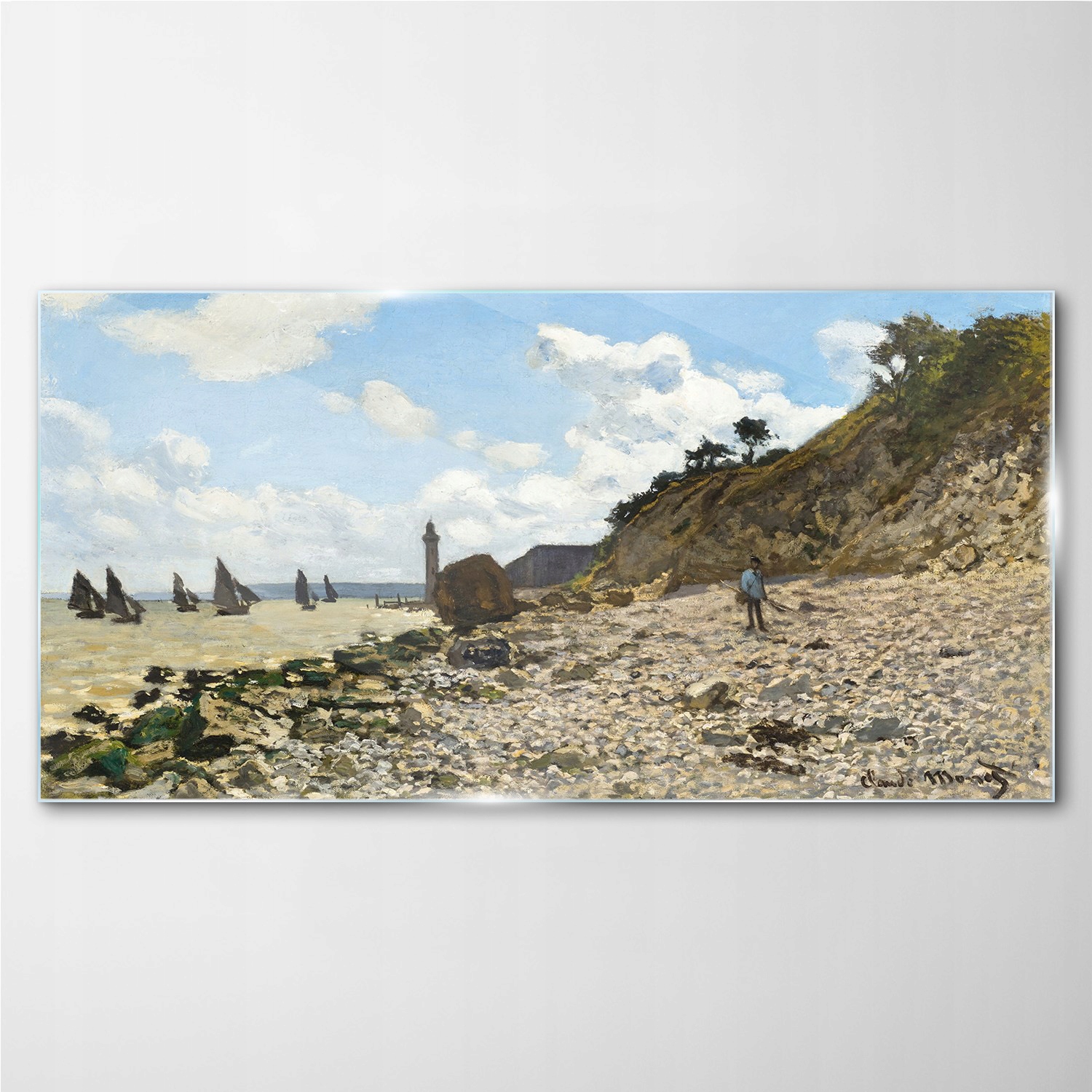 

Foto-obraz szklany Łodzie przy plaży Monet 100x50