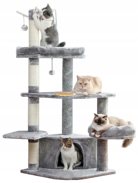 Levně Drapak Domeček Pelíšek Budka Strom Pro Kočky 150 cm