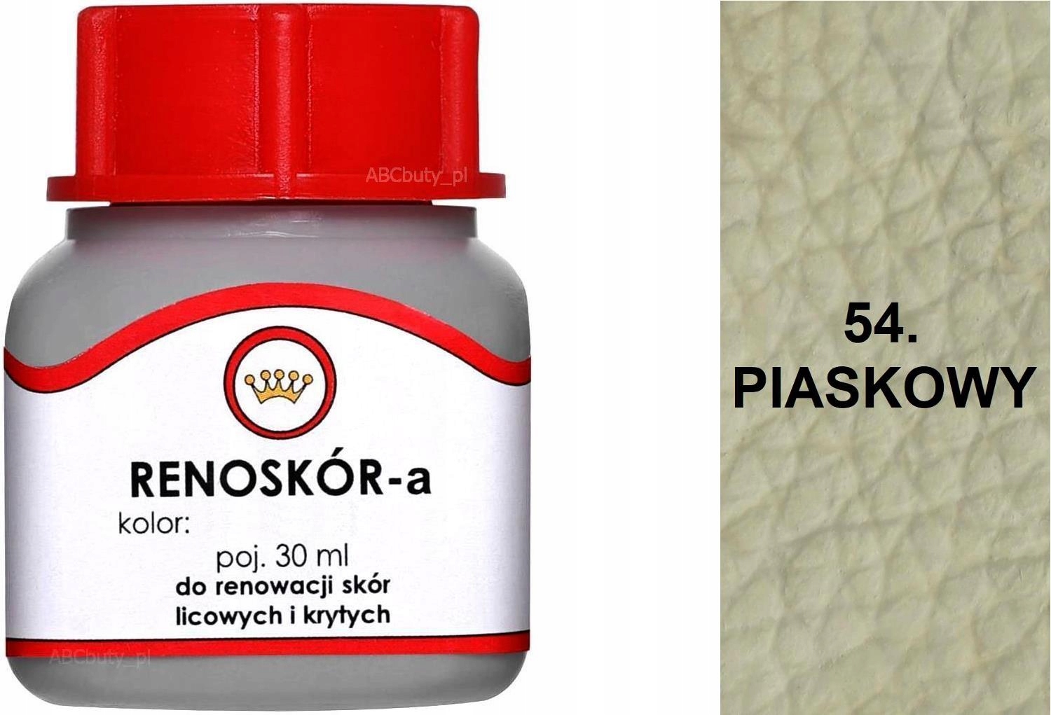 G10-01 PIASKOWY 54 RENOSKÓR FARBA DO BUTÓW WILBRA DO SKÓRY LICOWEJ + LAKIER