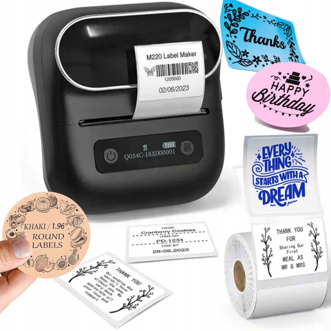 Phomemo M220 mini termálna tlačiareň samolepiacich nálepiek 80 mm