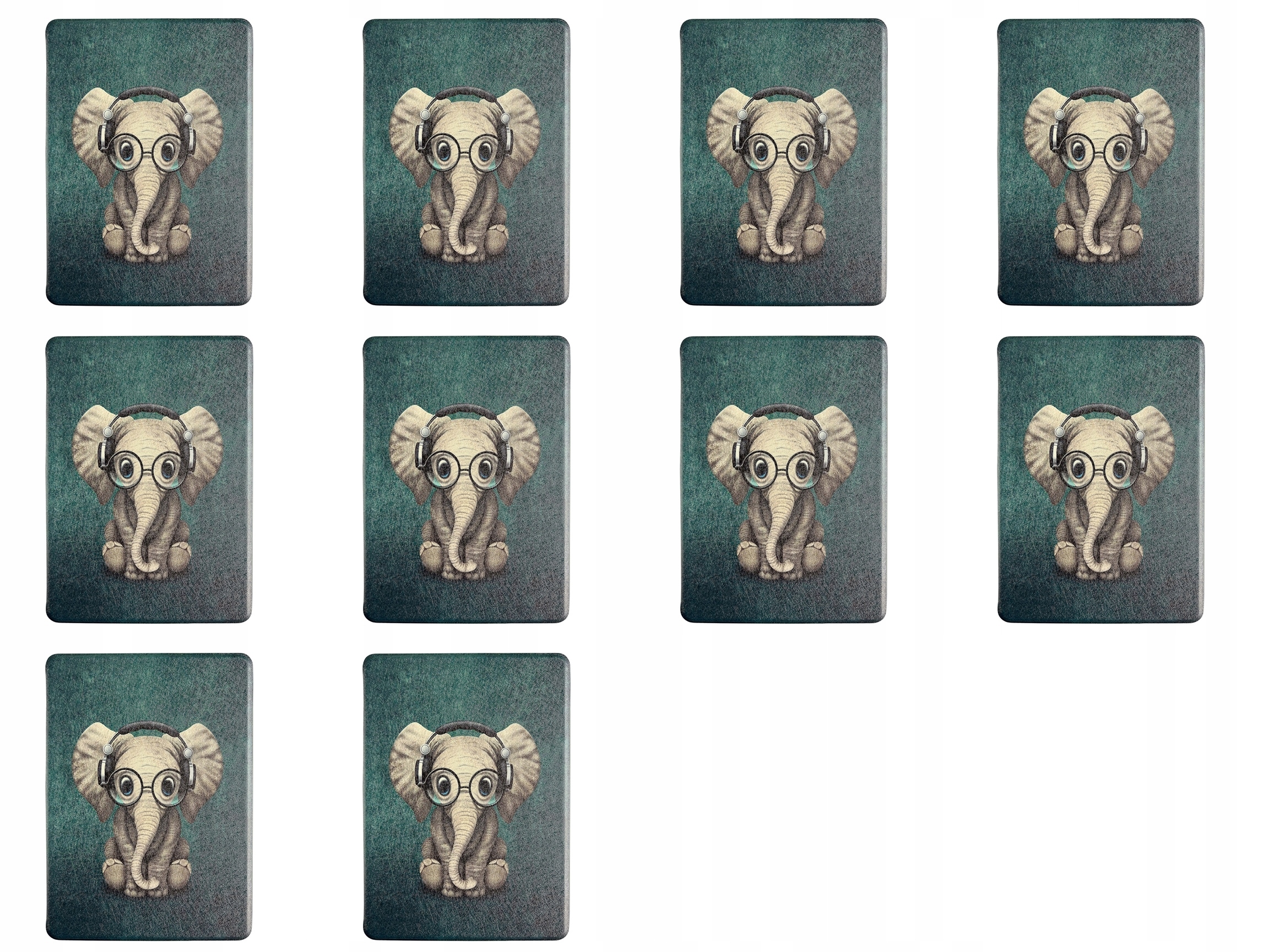 10 x Pouzdro Pro Kindle Paperwhite 11-GEN 6.8" Zelené Se Slonem