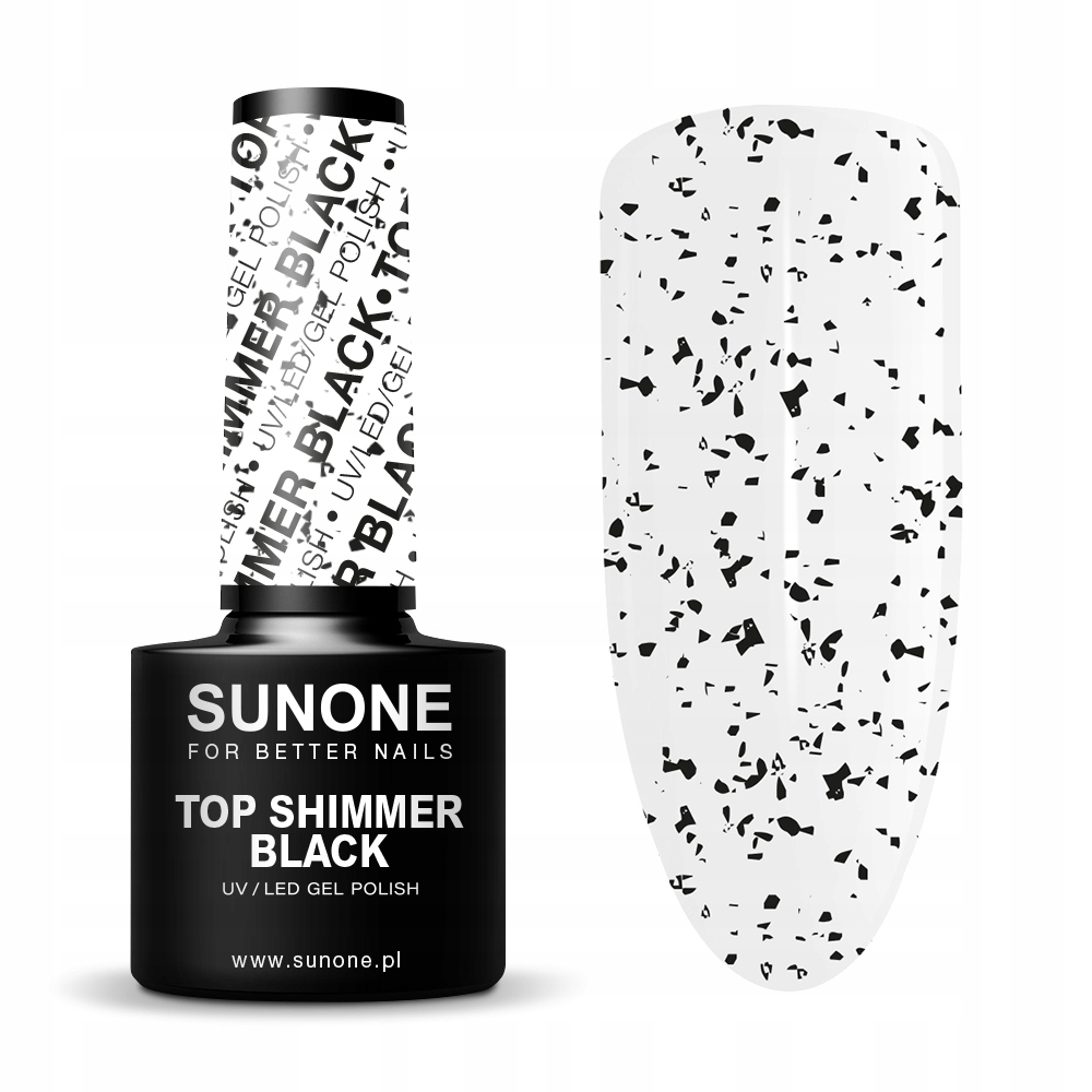 

Sunone Lakiery hybrydowe 5ml Top shimmer black