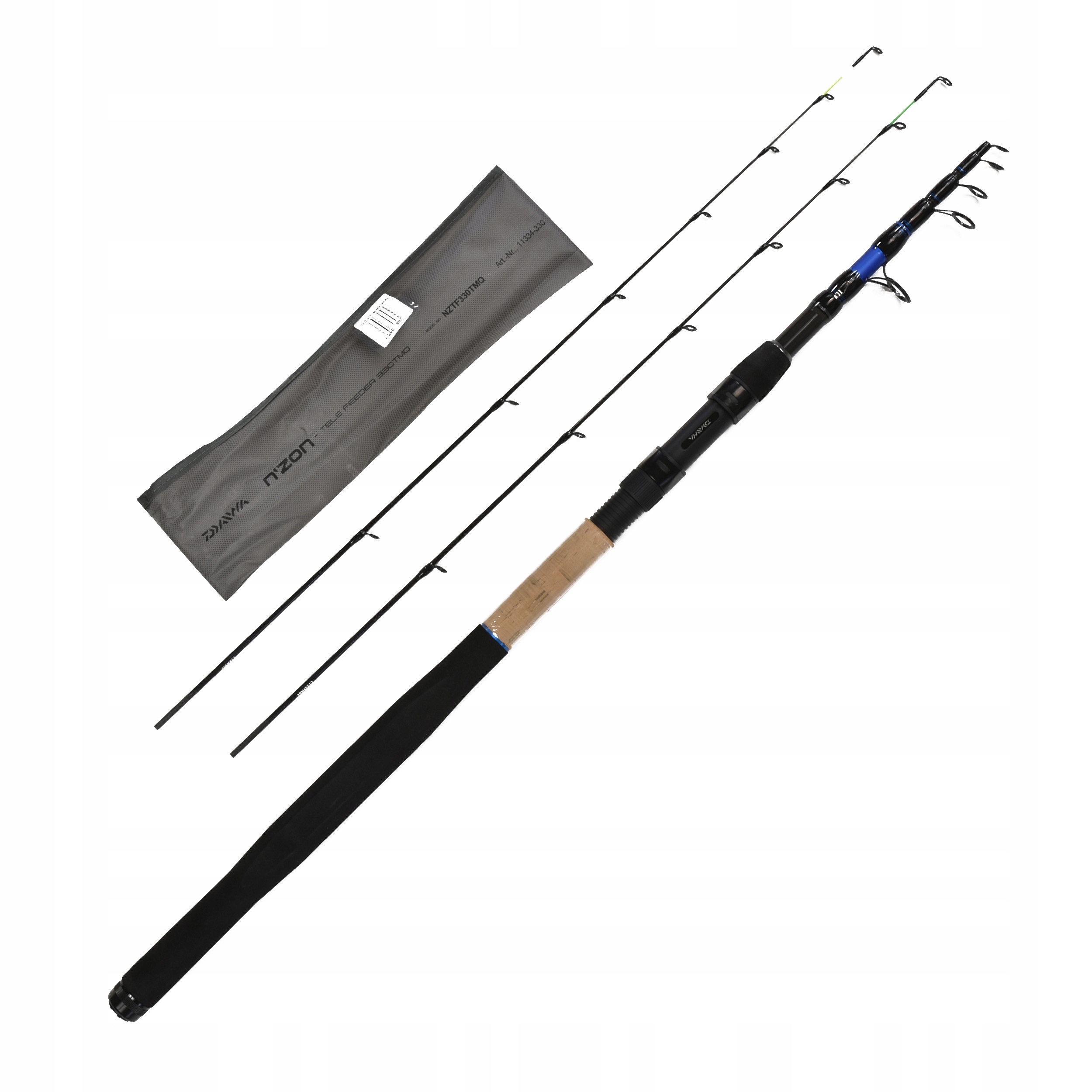 Wędka Daiwa N'zon Tele Feeder 3.30m 0-90g +2 drgające szczytówki