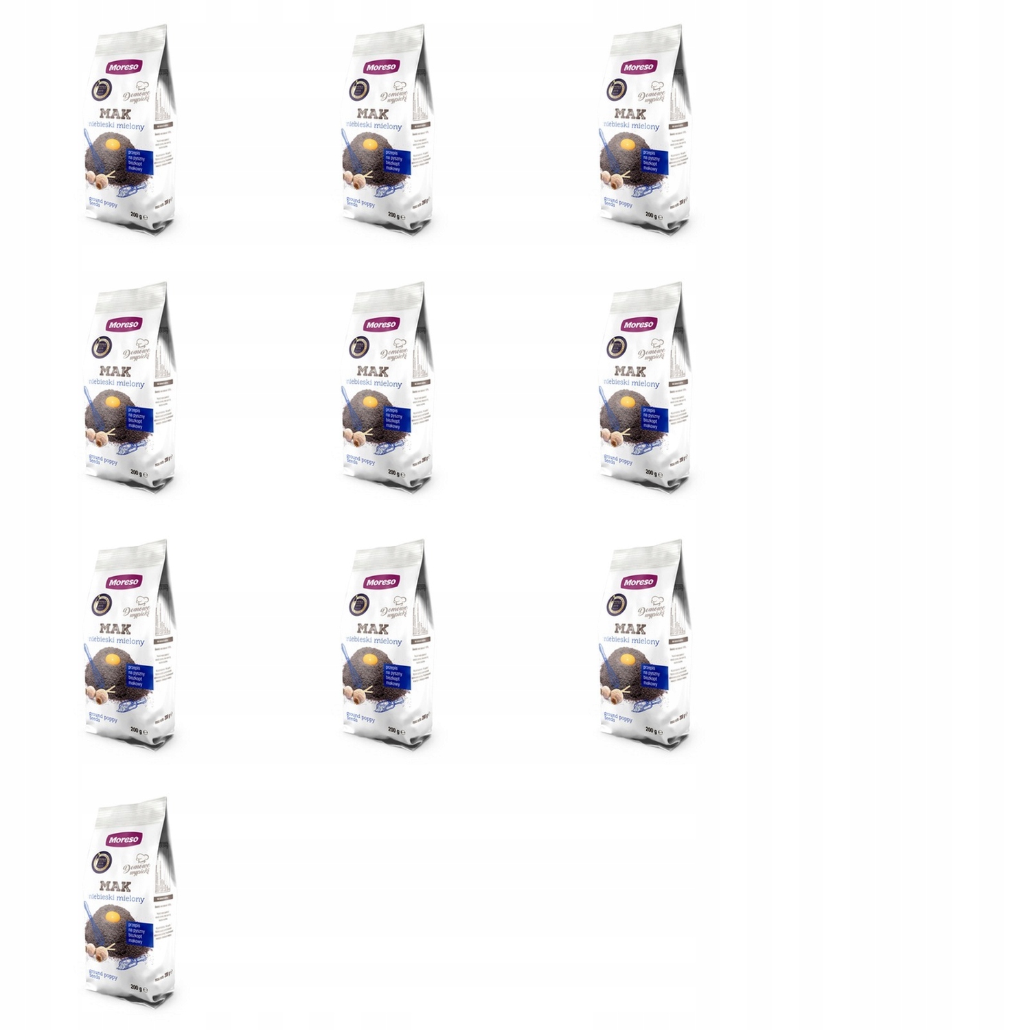 Levně 10 x 200 g Mák Modrý mletý Karton