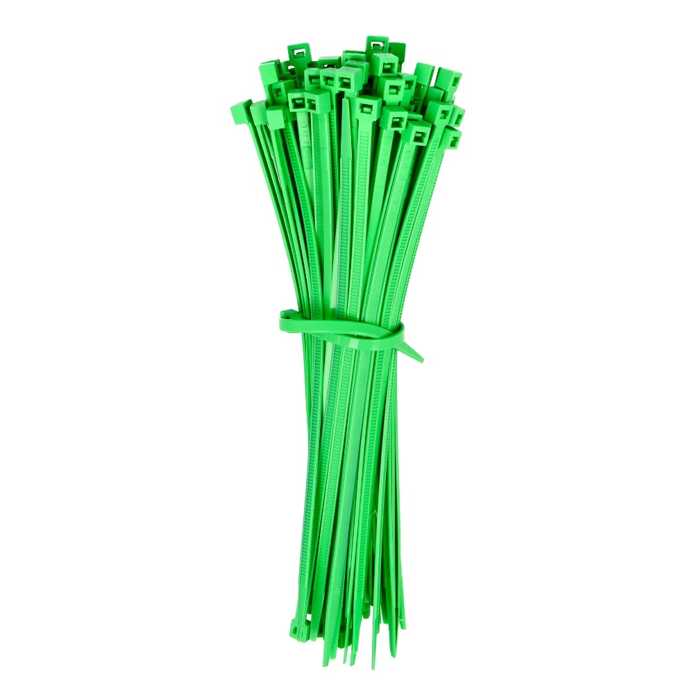 Opaski zaciskowe Fluo 280x4,5mm Zielone