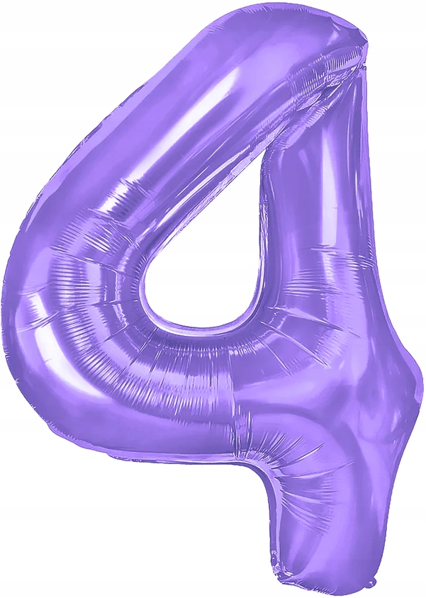 Balon foliowy CYFRA 4 CZTERY XXL 100 cm fioletowy