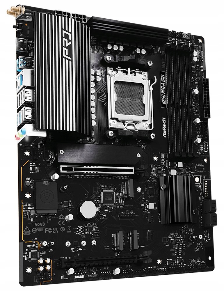 ASRock B850 Pro-A WiFi Amd B850 AM5 4x DDR5 DIMM 4x M.2 Hdmi Us