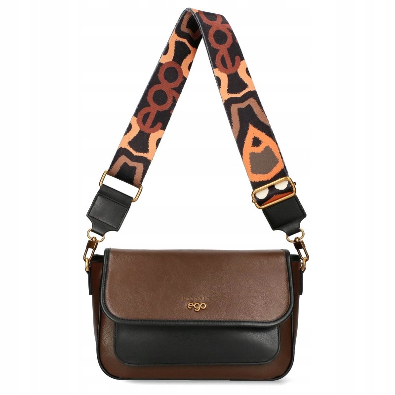 Dámská kabelka Přes Rameno Ego Ekokůže Malá kabelka s čokoládovou klopou
