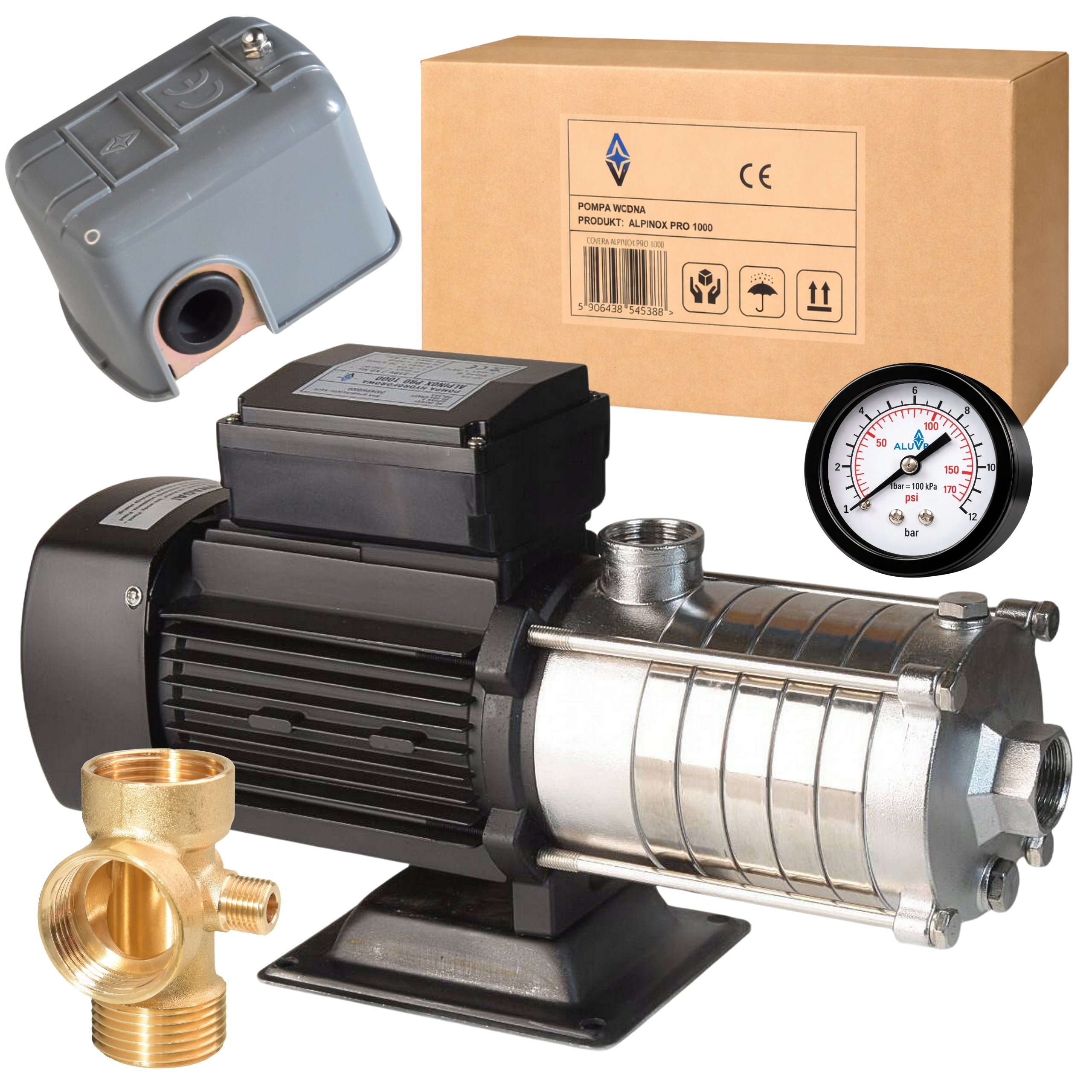 Viacstupňová Pumpa 750 W 70 L/min S Príslušenstvom Pre Hydrofor, Rotory Inox