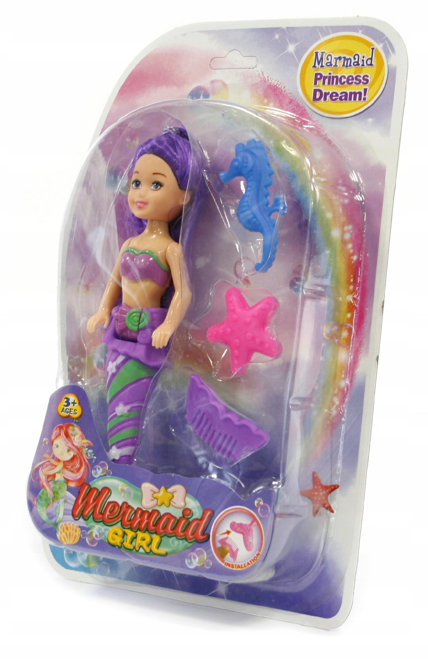 LALKA SYRENKA Z AKCESORIAMI mini laleczka 18cm Marka Midex