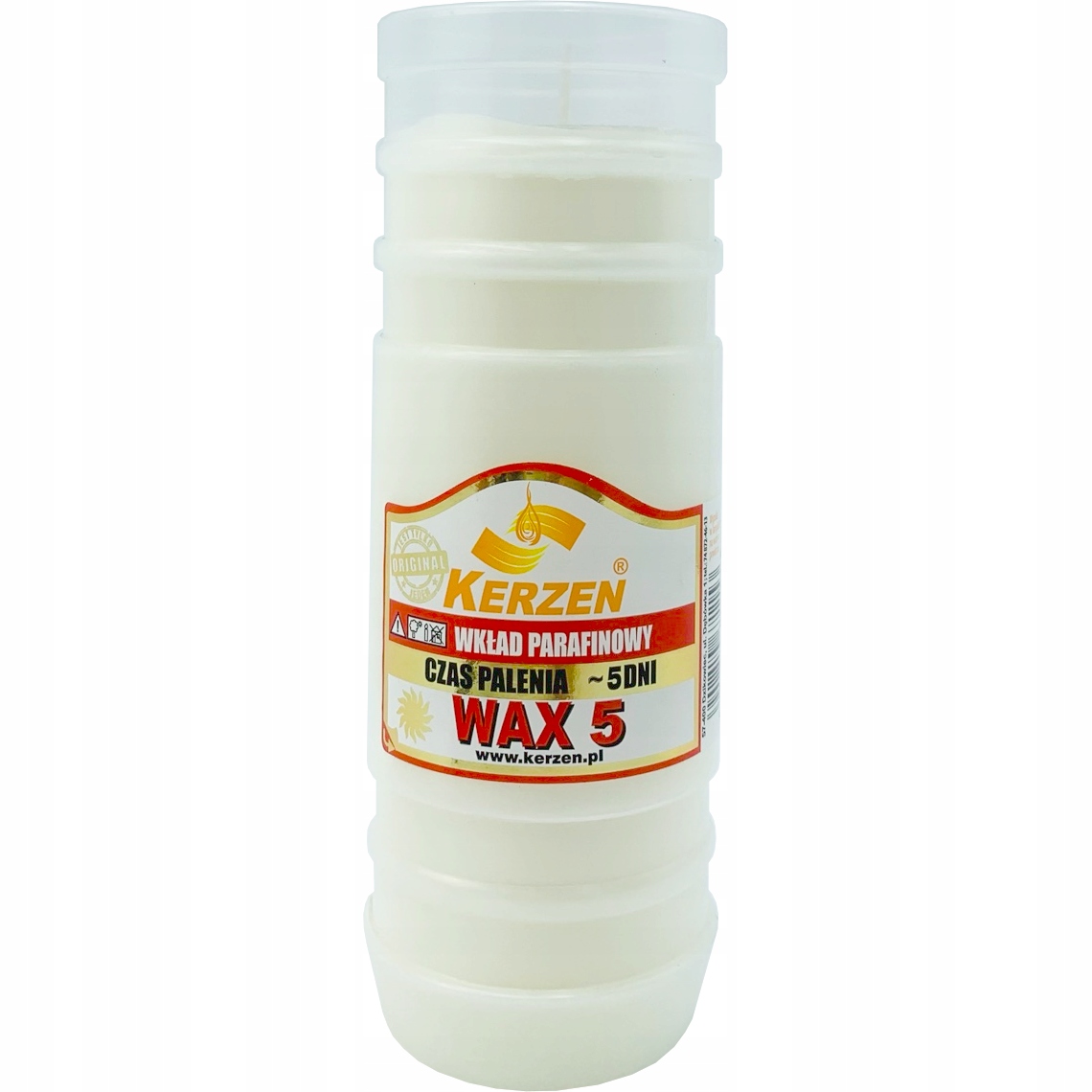 

Wkład do zniczy parafinowy Kerzen Wax 5 120h 1szt