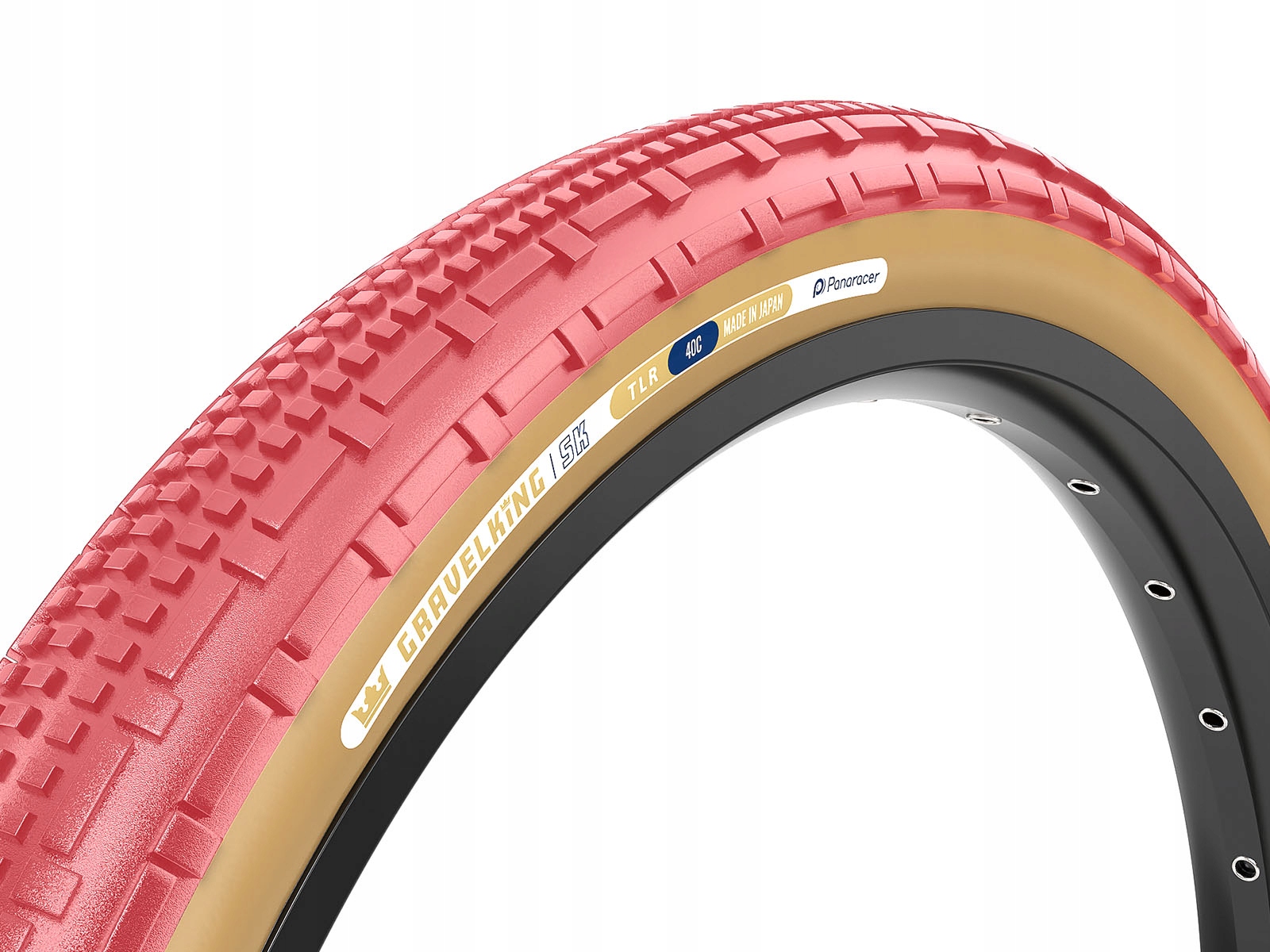 Opona GravelKing Sk 700x45C brązowo-różowa aramid grubszy bieżnik