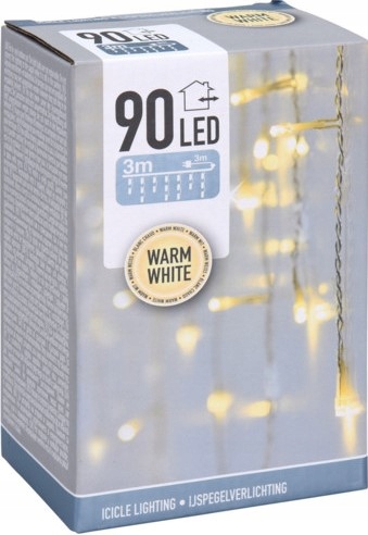 

Kurtyna Świetlna Girlanda Sople 90LED Ciepły 483
