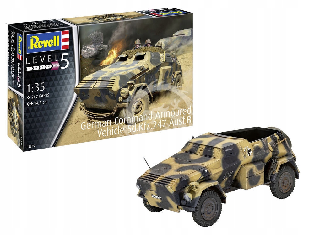 Německá Com. Obrněné vozidlo Sd.Kfz.247 Ausf.B Revell 3335 v měřítku 1/35