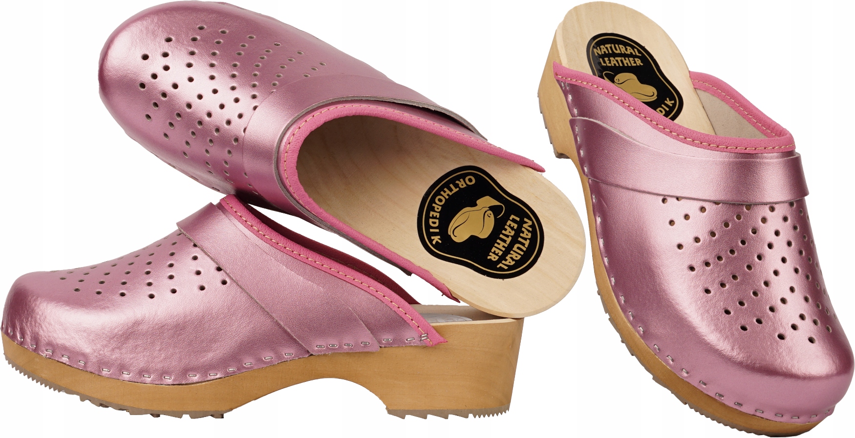 Dámské kožené dřeváky pro práci v domě zahrady Nazouváky 38