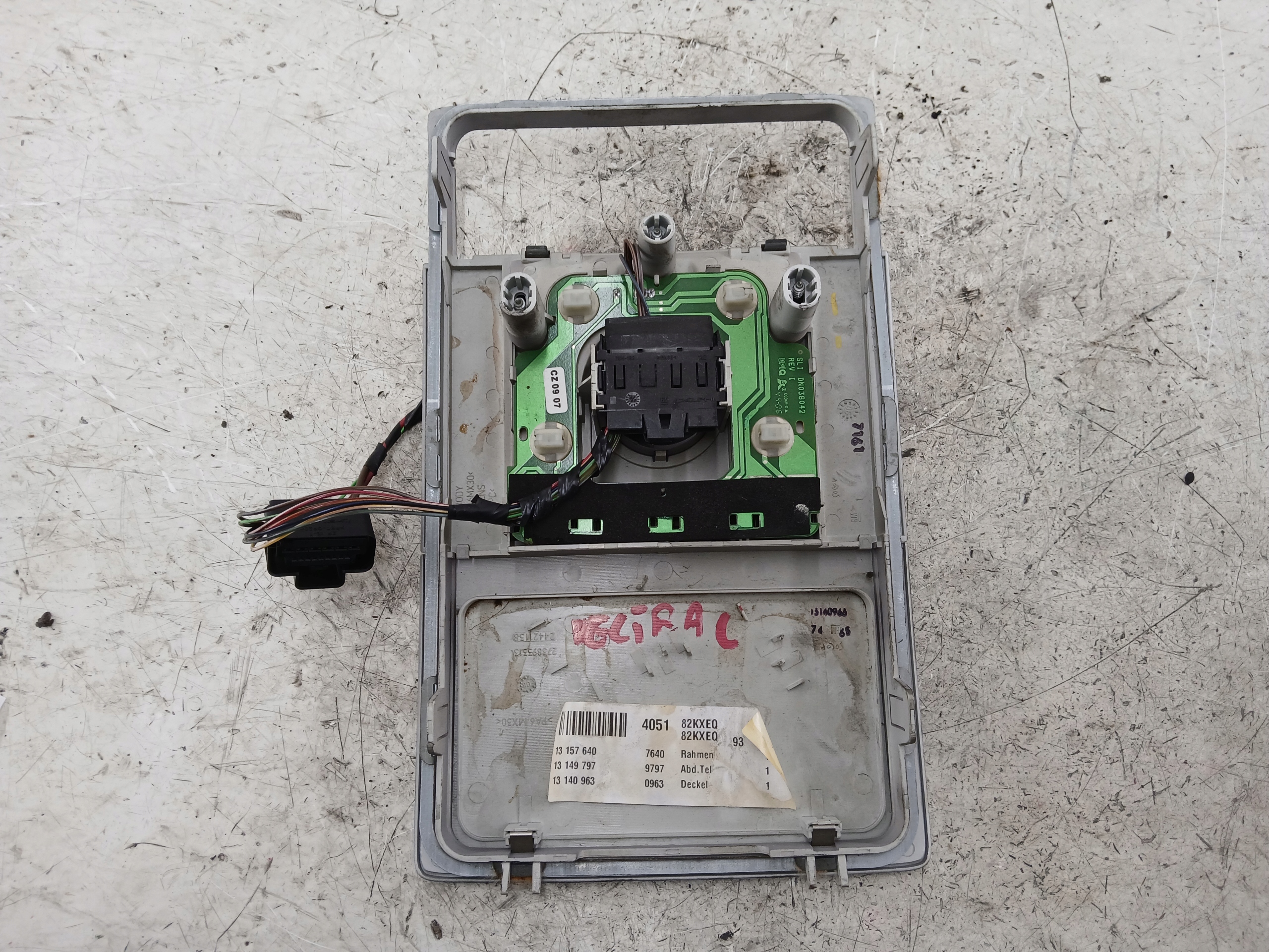 OPEL VECTRA C PANEL Schiebedach Licht Innen-