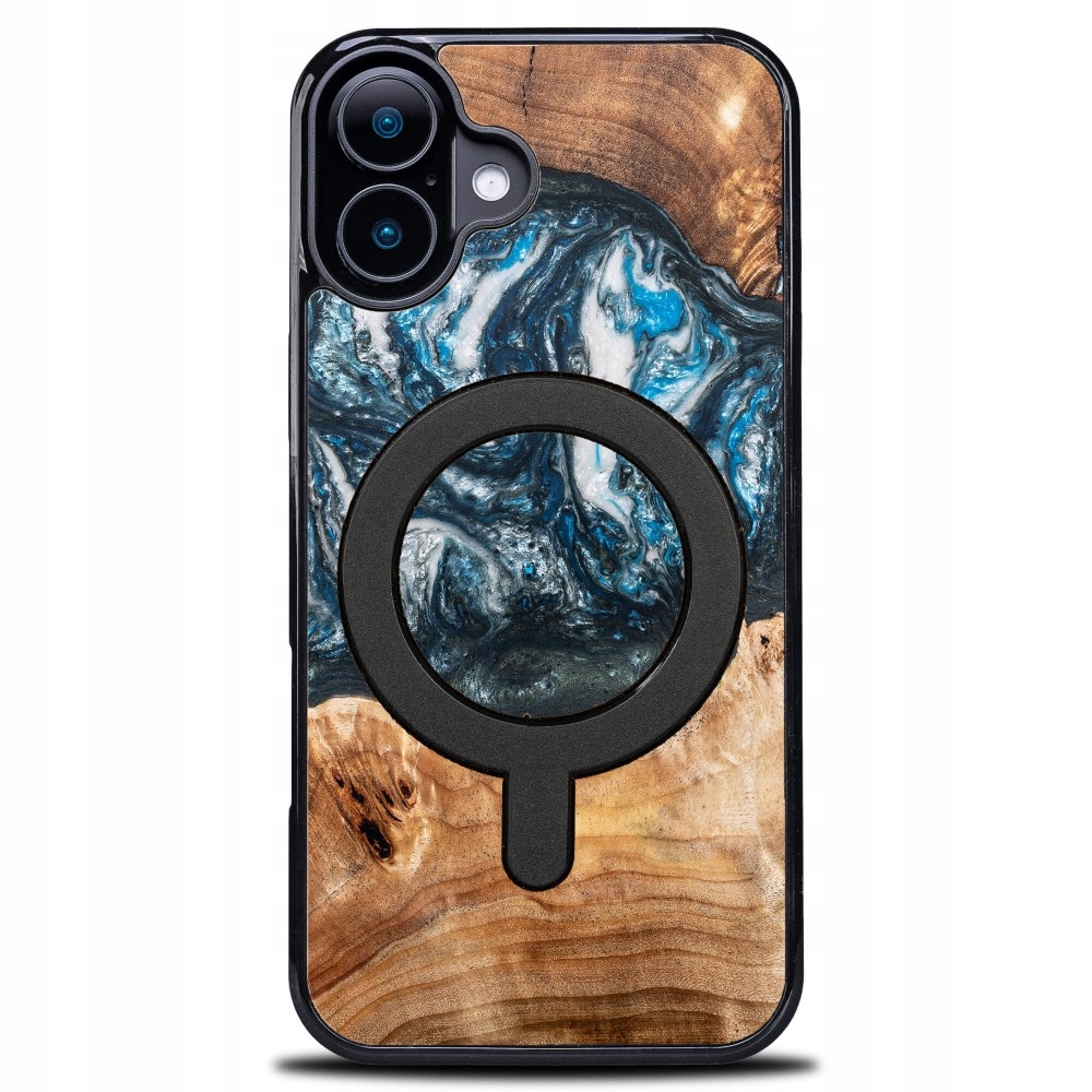 Etui Bewood Unique do iPhone 16 Planets Ziemia z MagSafe