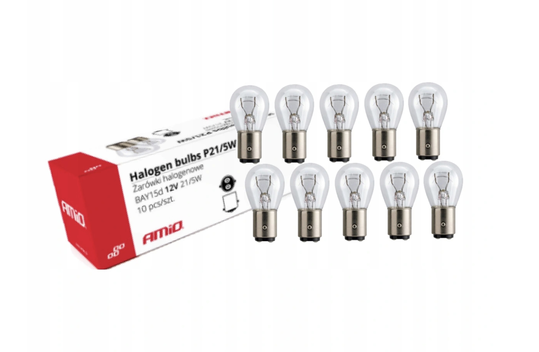 

Żarówki Halogenowe P21/5W BAY15D 12V 21W/5W 10szt.