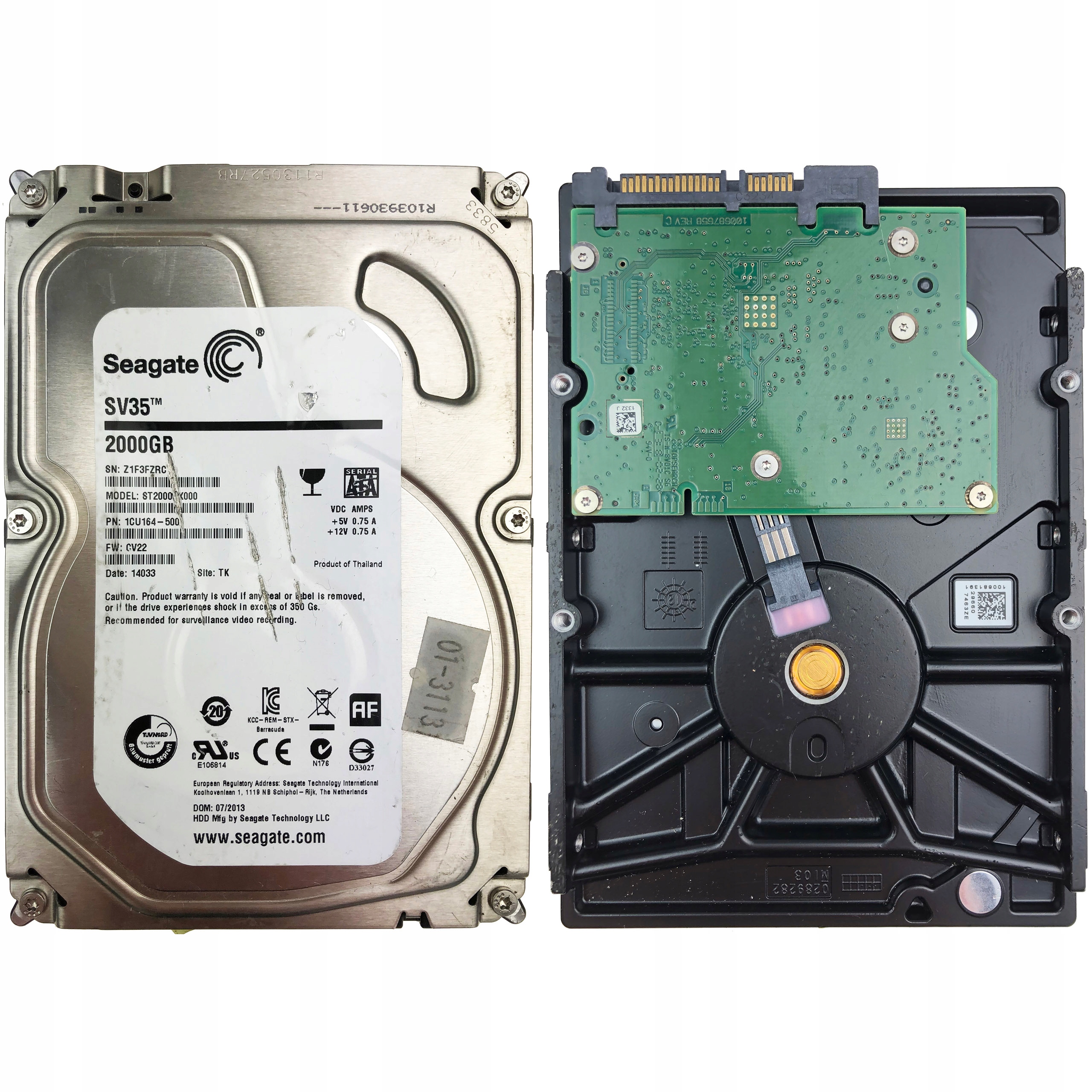 Seagate Seagate st3300007fc Generic元ハードドライブ tf8su2k Amazon | Seagate 2TB HDD 7.2K RPM 3.5インチ 6Gb/s SATA