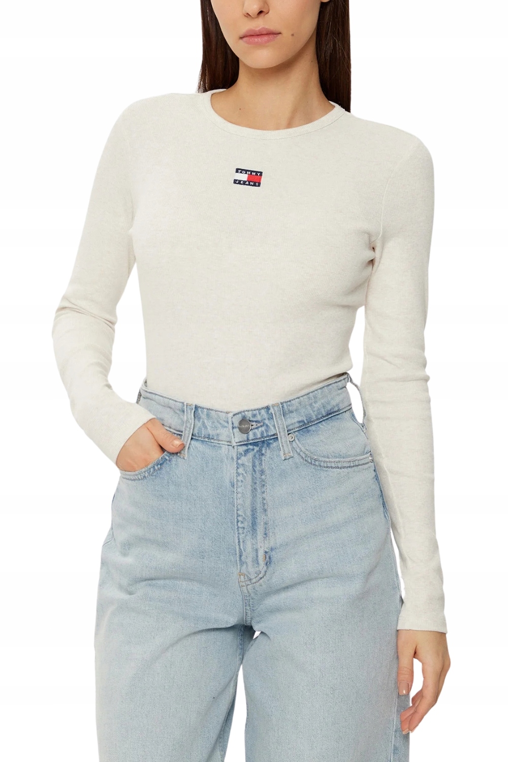 Tommy Jeans Béžový dámský longsleeve S