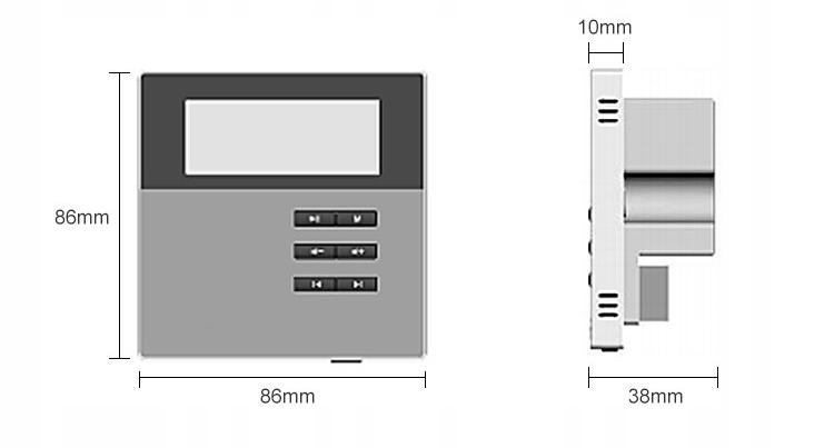 RADIO DO KUCHNI BLUETOOT USB NAŚCIENNE ŁAZIENKOWE Zasilanie sieciowe