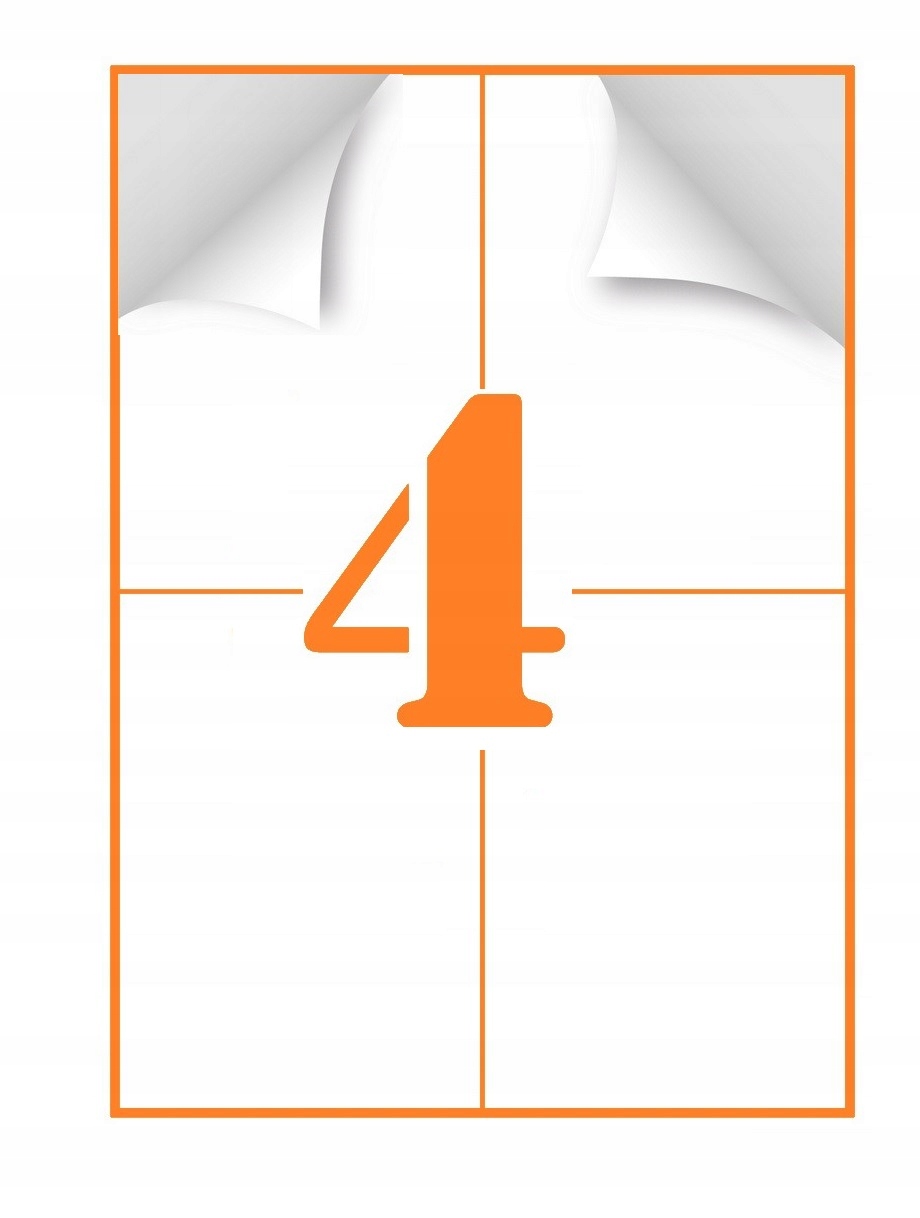 

Etykiety samoprzylepne 105x148,5mm 100ark A4 mat