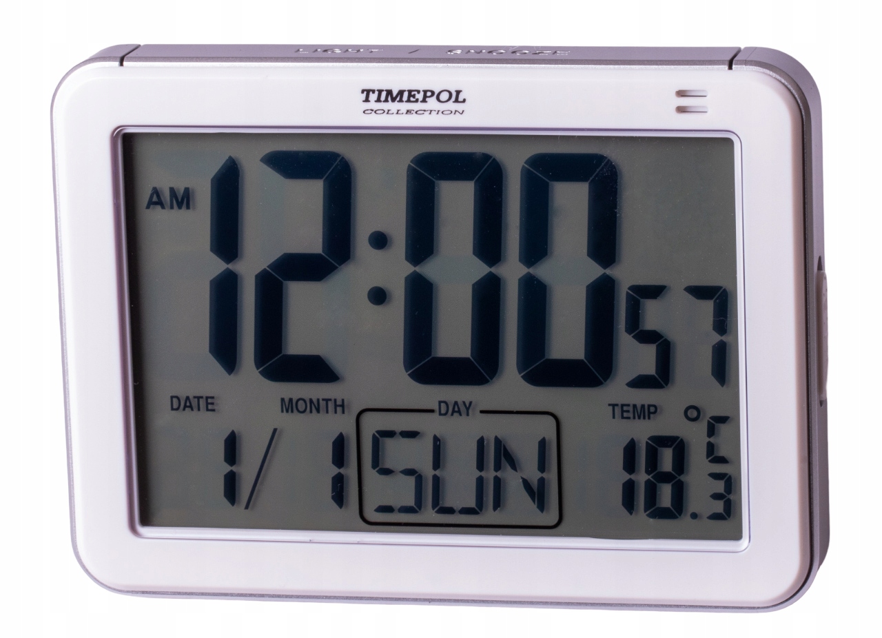 

Zegar Budzik LCD Alarm Drzemka Termometr LD852