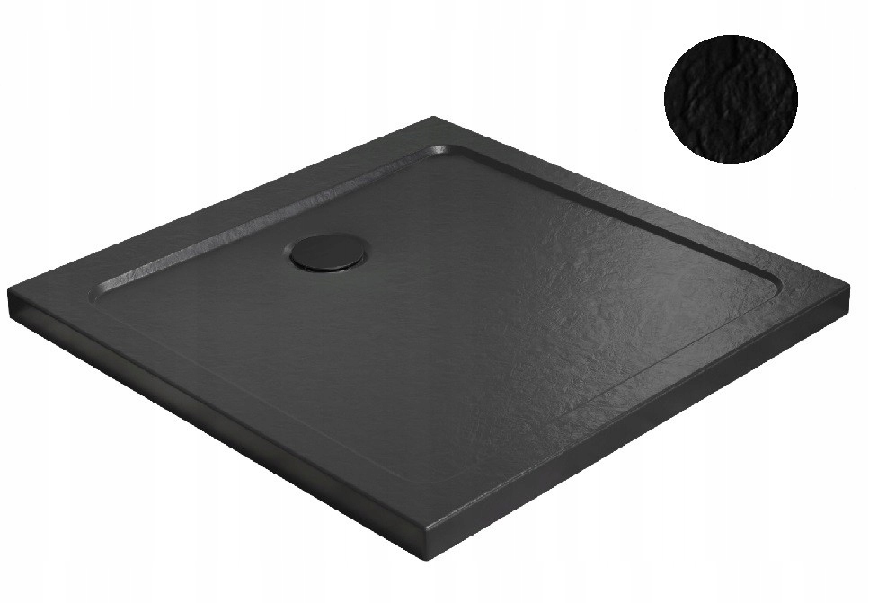 Brodzik kwadratowy Doros C Stone Czarny 100x100 Radaway