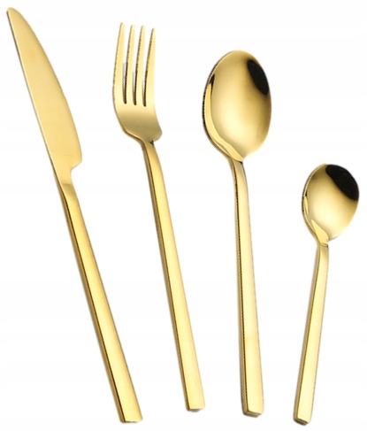 

Złote Sztućce zestaw komplet 4 szt