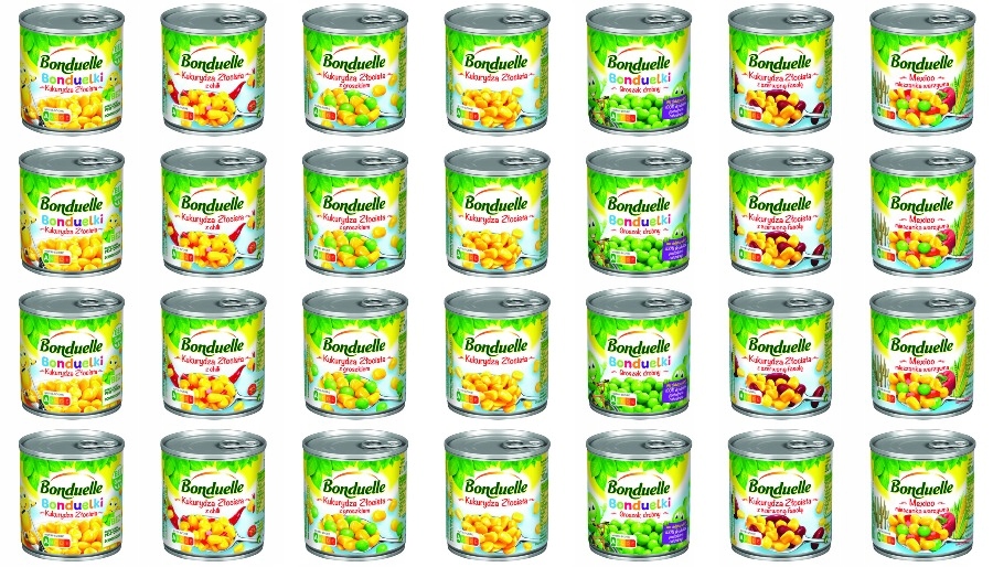 28 x Bonduelle Kukuřice Groszek Směs MIX