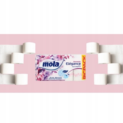 Papier Toaletowy Mola Romantic Elegance MEGA PAKA 16 Rolek PAKIET Marka Mola