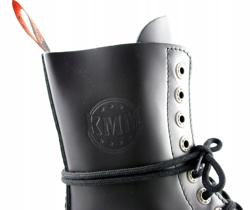 KMM 100 Czarne GLANY 10 dziurowe skóra 10-tki r.37 Materiał zewnętrzny skóra naturalna