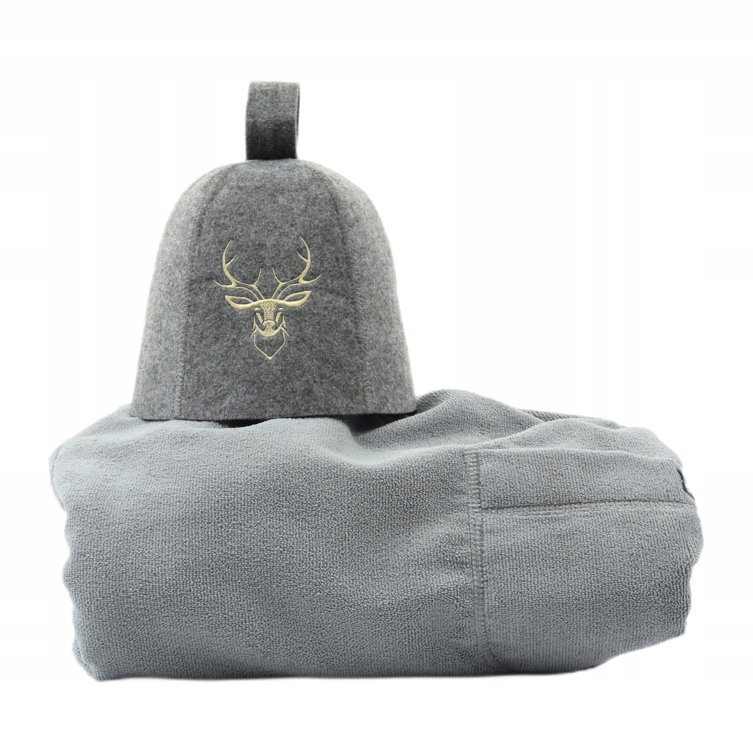 Plstěná čepice do sauny ručník pánský set vel XXL