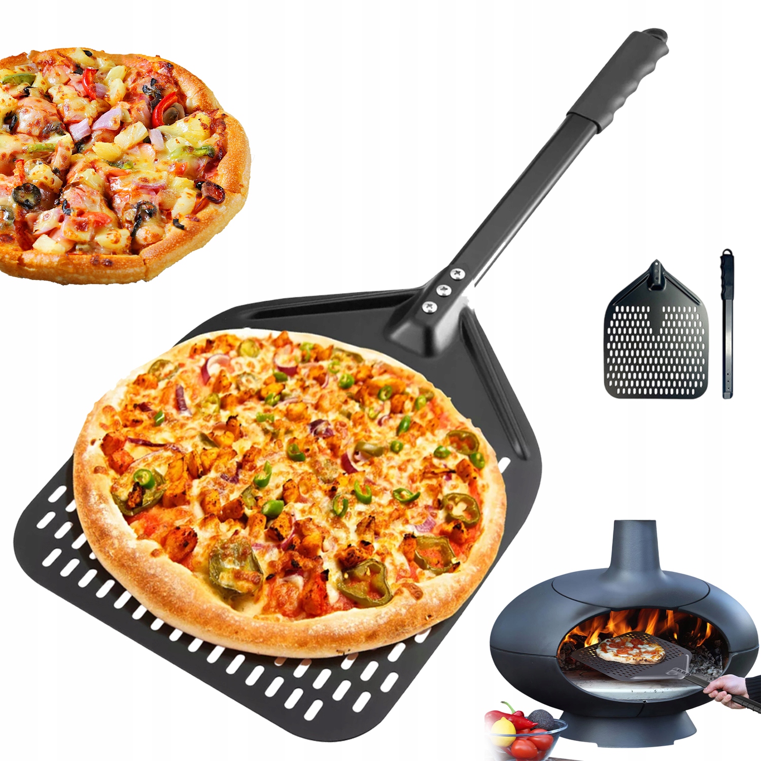 Hliníková Špachtle Na Pizzu Pro Vyjímání Pizzy A Chleba Těsta Pece 70×30 CM