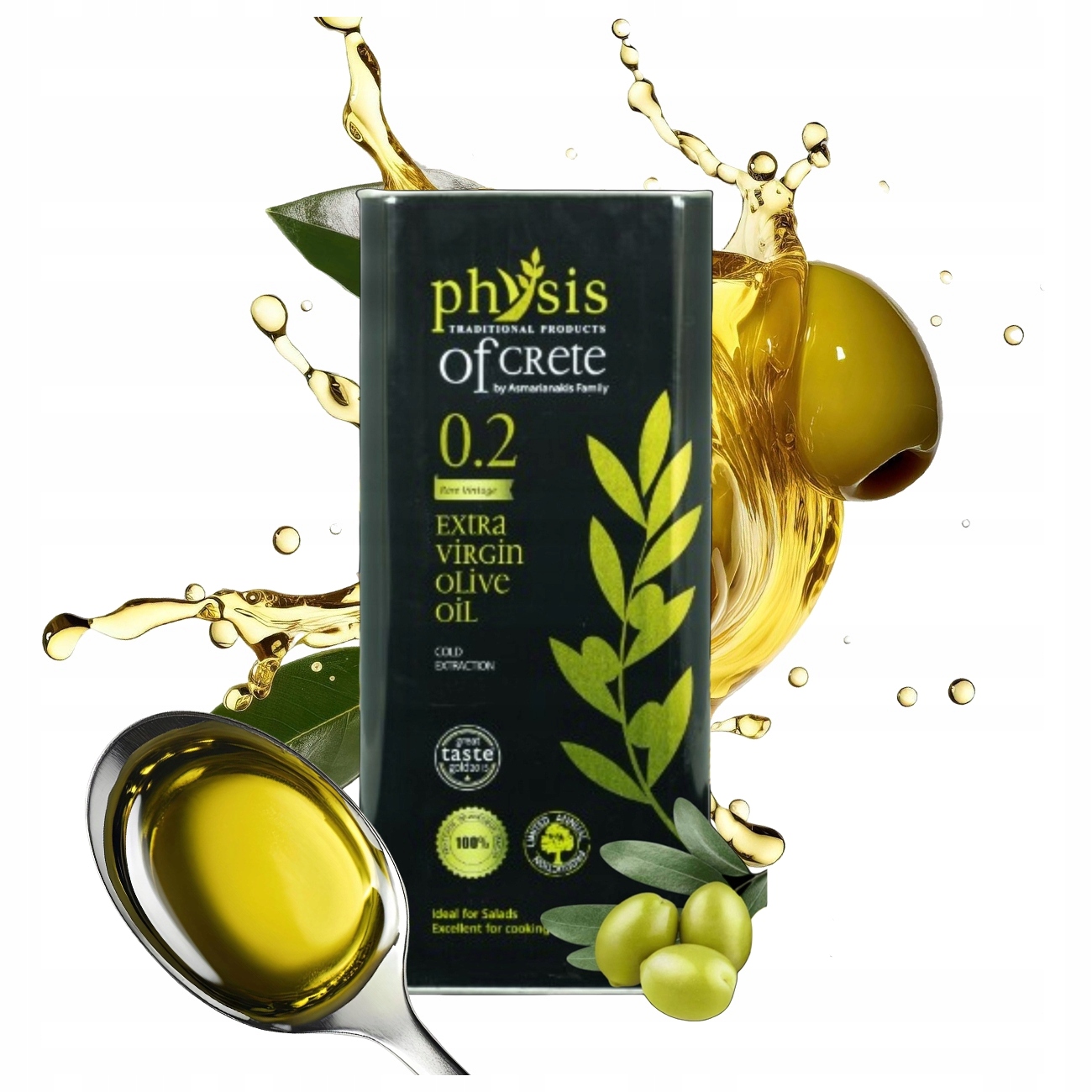Řecký Extra Panenský Olivový Olej Physis Of Crete Čerstvý 5L 5000 ml 0.2