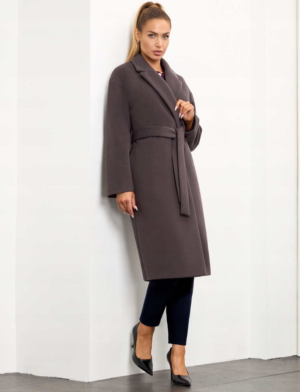 Zartex dámský klasický podzimní a zimní kabát Selena espresso AW25 vel. L