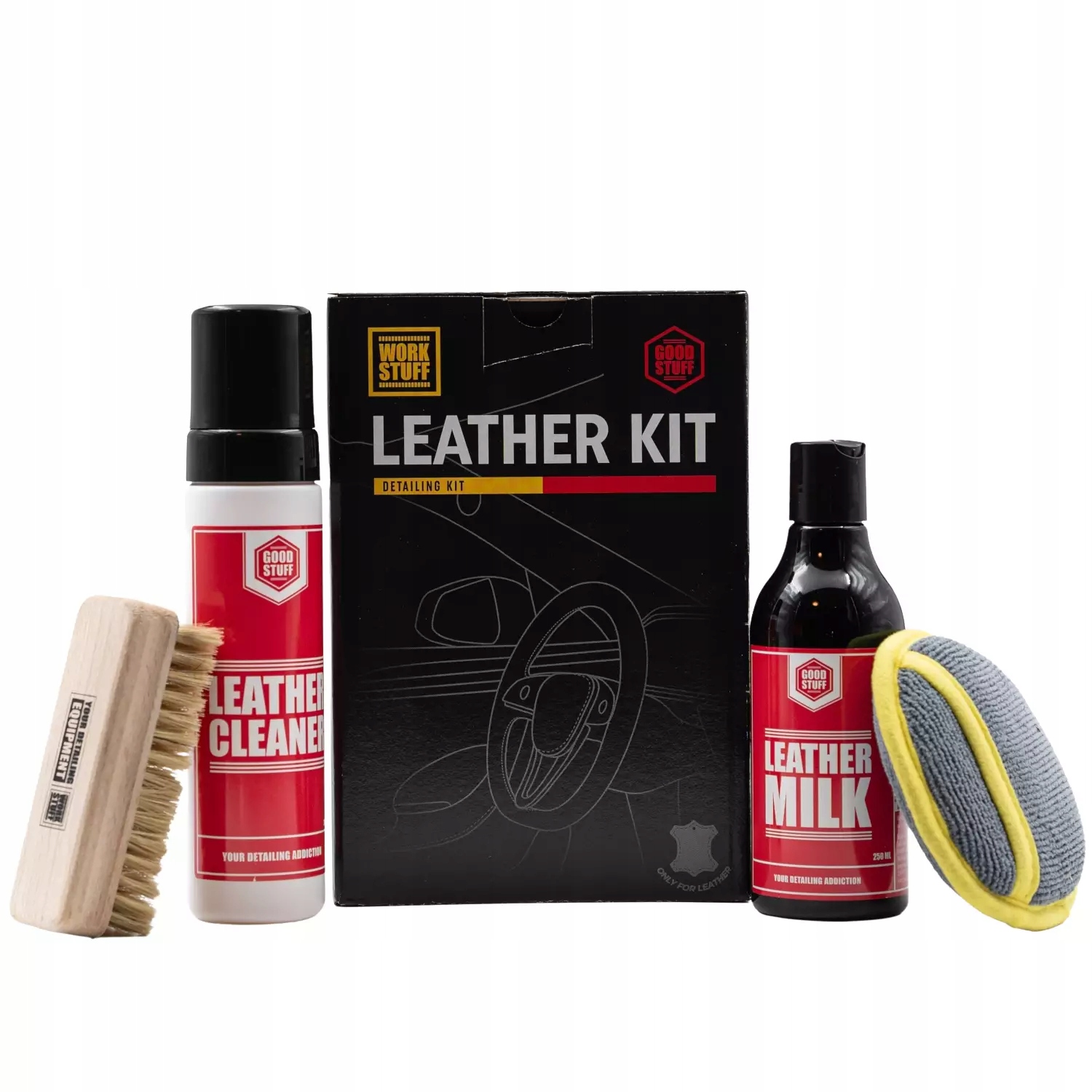 Good Stuff Leather Kit zestaw do czyszczenia i zabezpieczenia skór