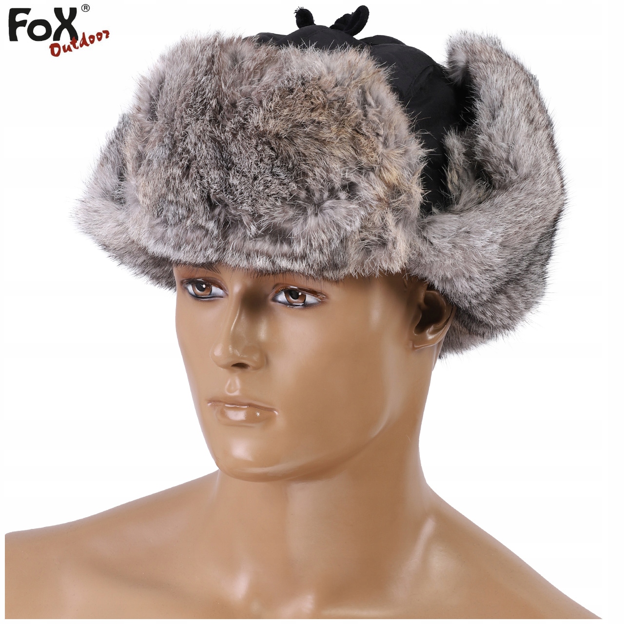 CZAPKA USZATKA FUTRZANA ZIMOWA USZANKA FOX S Rozmiar S