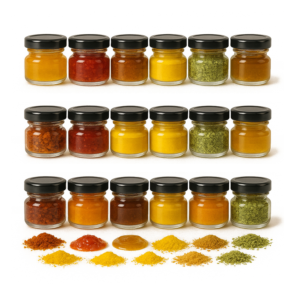 100 x Sklenice 30ML Se Šroubovacím Uzávěrem Med Džem Koření Dárek Svatba Bylinky Zavařeniny