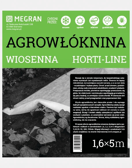 

Agrowłóknina Otulina Wiosenna Ochronna 1,6 X 5M