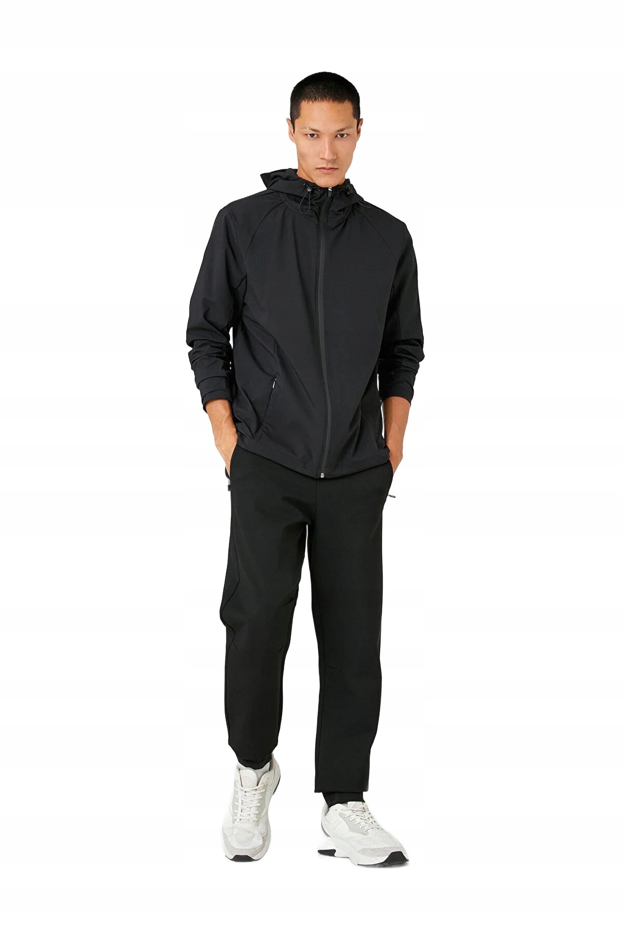 Koton Černá Pánská Softshellová Bunda S Kapucí A Zipem 42 5DA