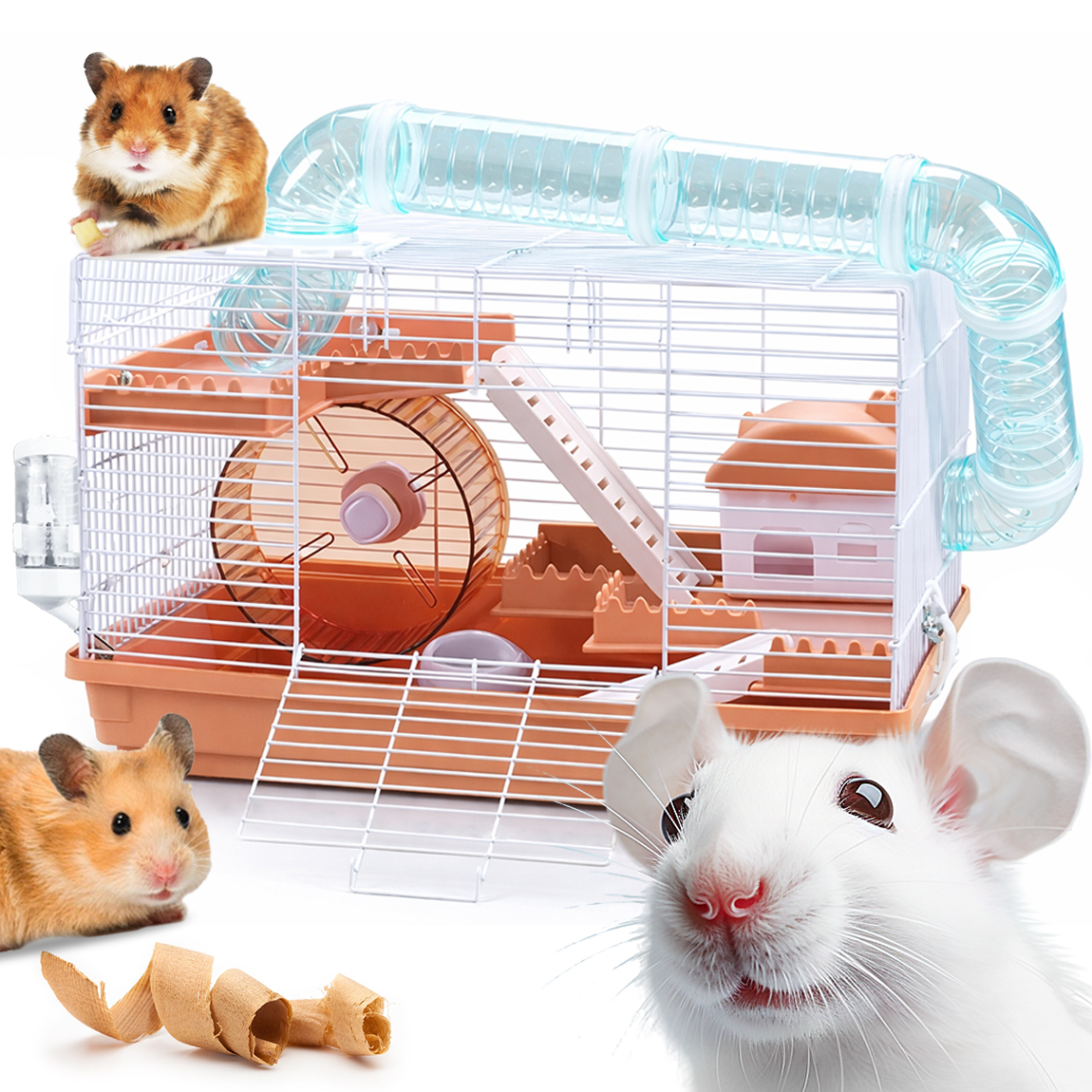 Levně Klec Pro Křečka, Hlodavce, Myšky, Velký Domeček S Tunelem A Navijákem