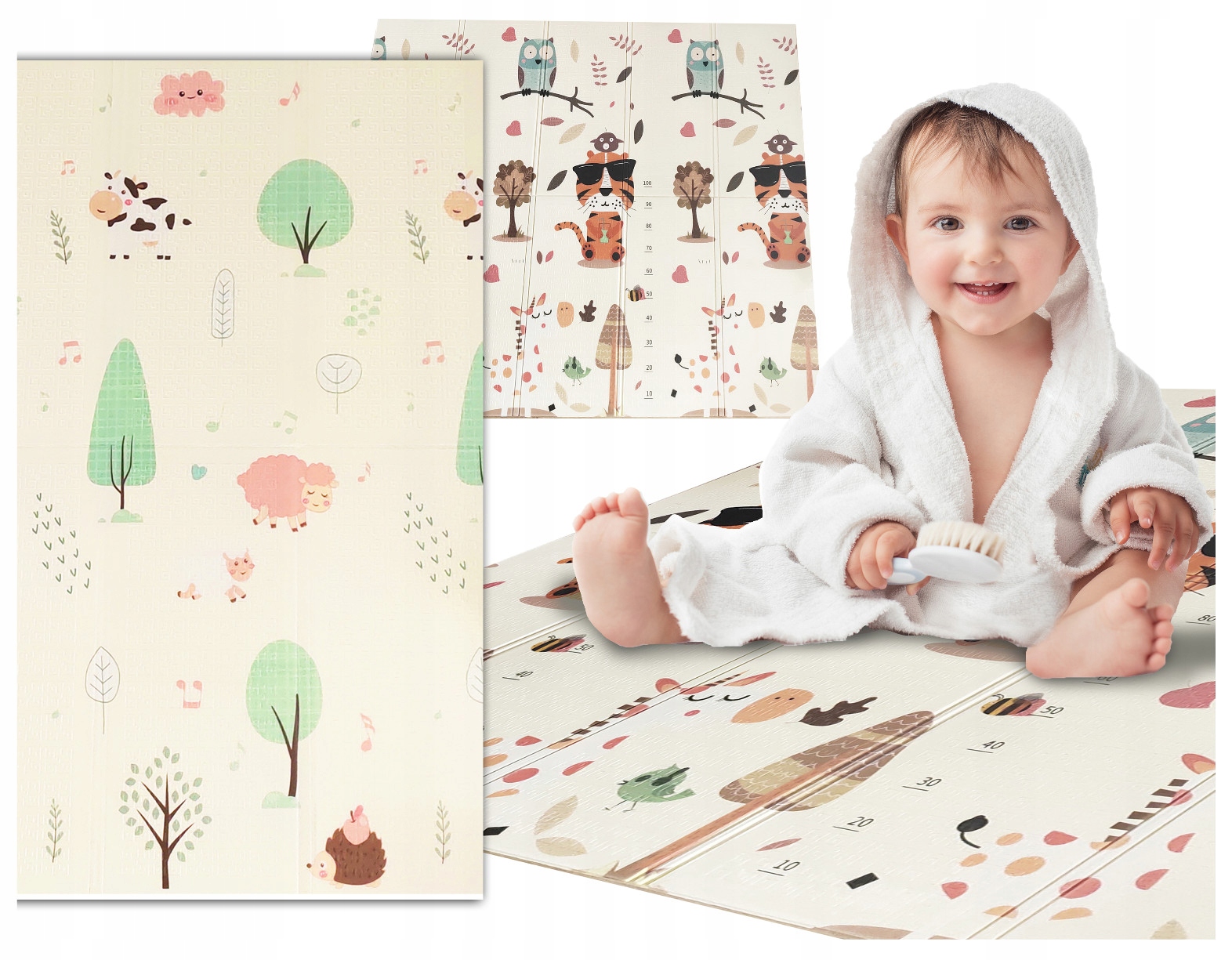 Mata piankowa dwustronna edukacyjna składana XXL