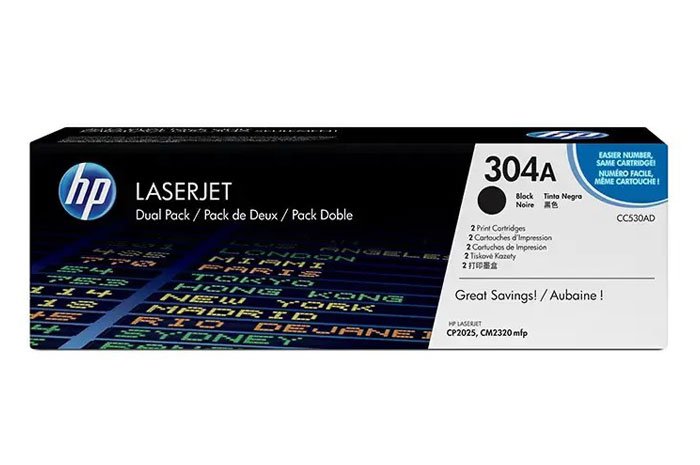 Originální černý toner Hp Color LaserJet CP2025, CM2320 (304A CC530AD)