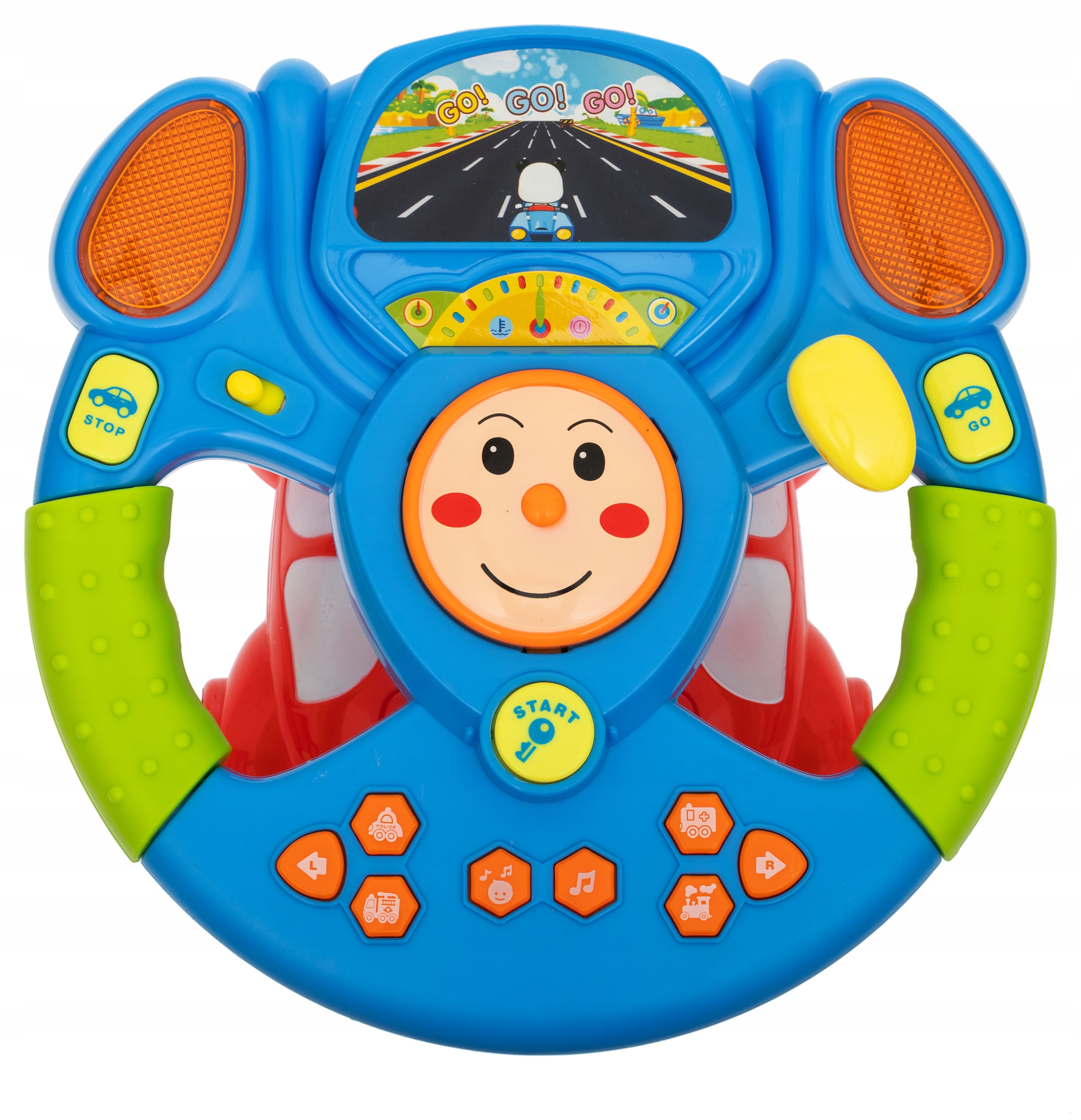 INTERAKTYWNA KIEROWNICA MUZYCZNA SAMOCHODOWA LED ZABAWKA INTERAKTYWNA Materiał plastik