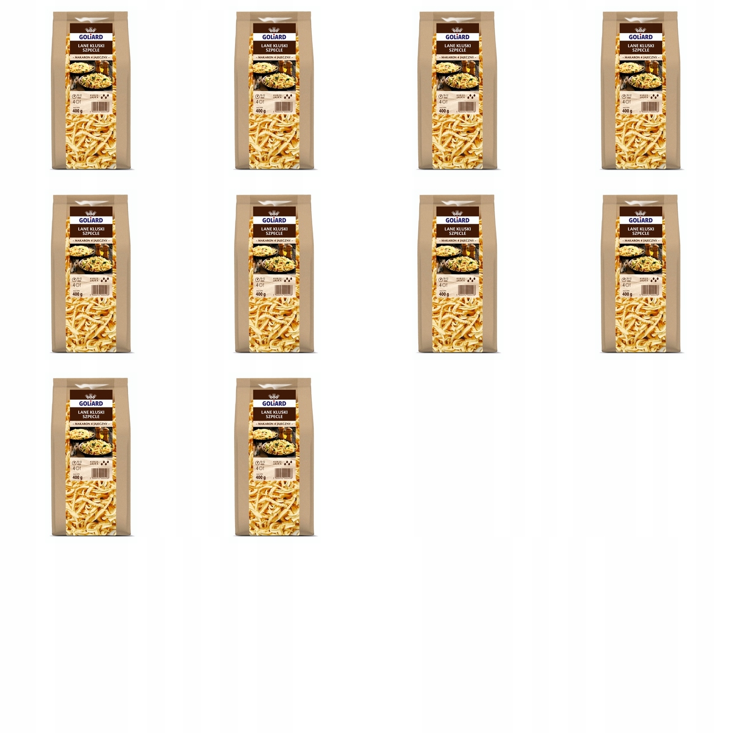 10 x 400 g Goliard těstoviny lité nudle Karton