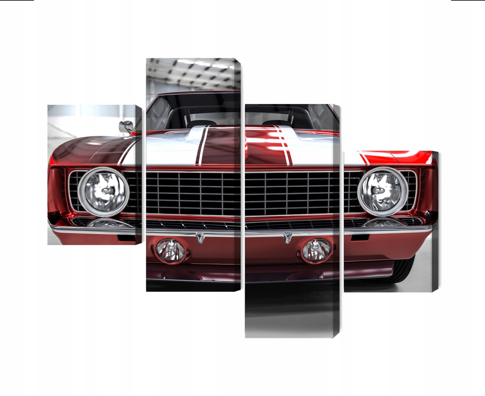 Viacdielny obraz Červený muscle Car v garáži Canvas 240x150