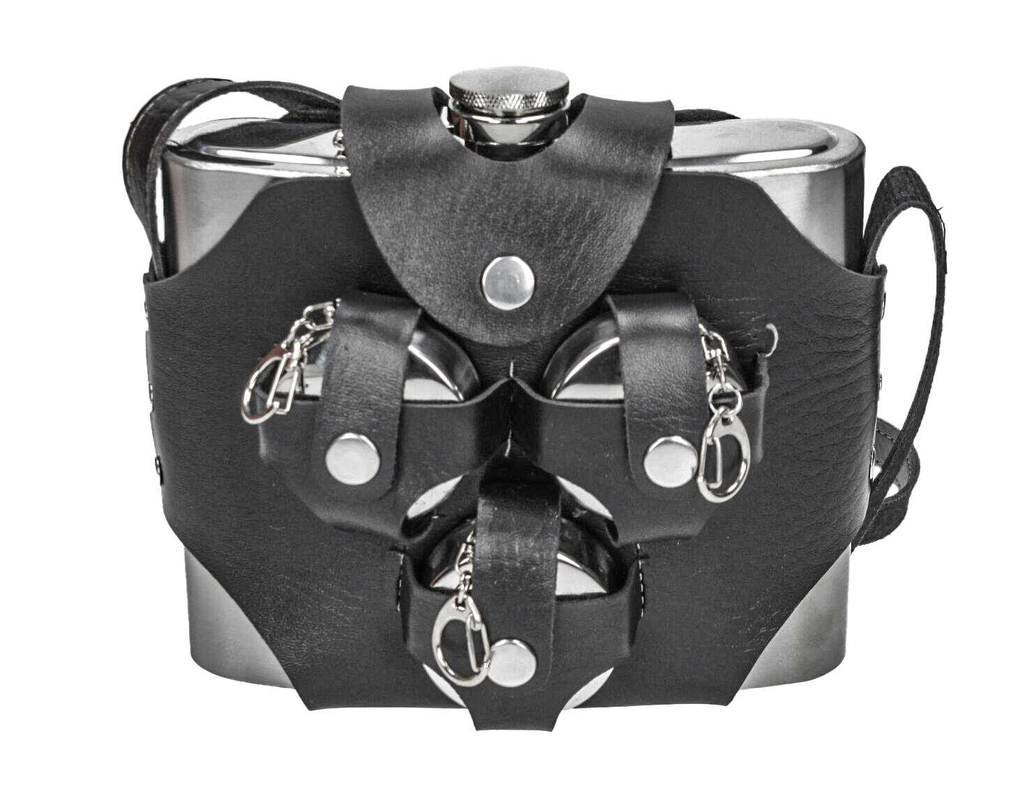 Velká Placatka 3 Skleničky Skládací Sklenička Sada Pouzdro Na Rameno Dárek