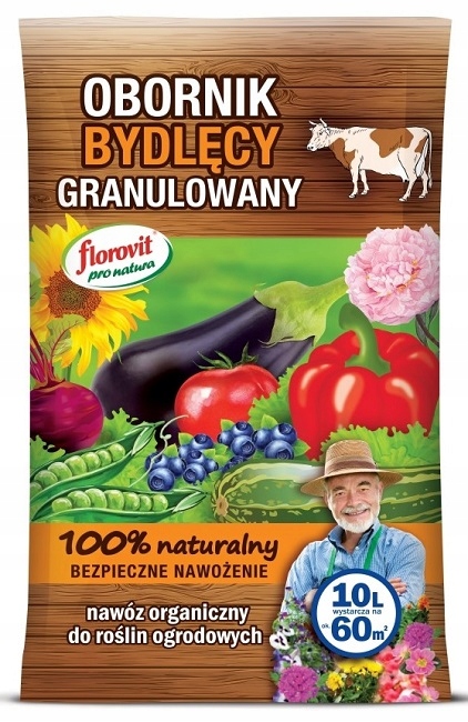 OBORNIK BYDLĘCY granulowany naturalny organiczny FLOROVIT pro natura 10L