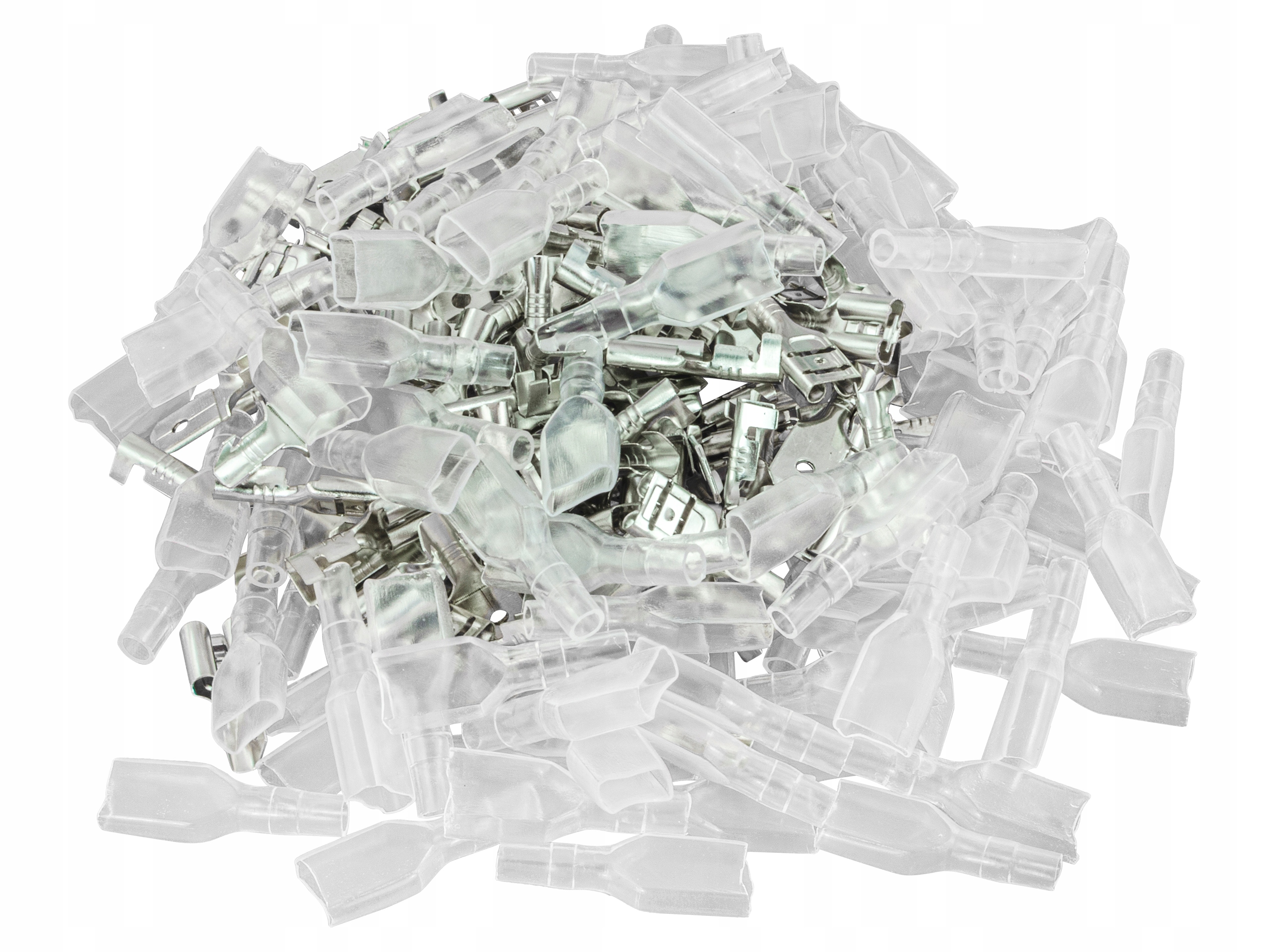 KONEKTOR 6,3mm ŻEŃSKI MĘSKI KOSZULKA ZESTAW 200szt Stan opakowania oryginalne